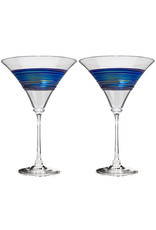 ROMEO GLASS CLEAR RAINBOW SPUN MARTINI GLASS