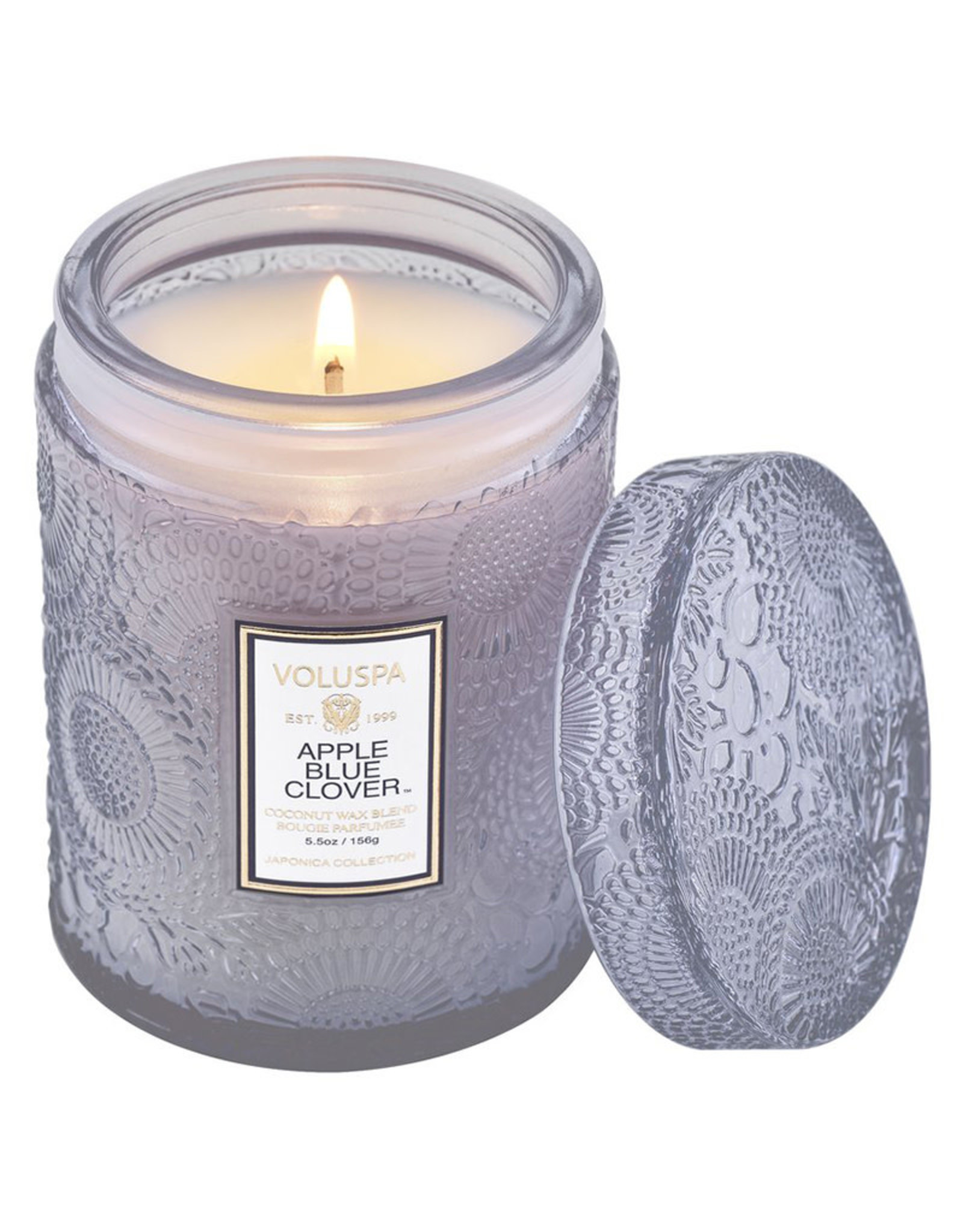 VOLUSPA APPLE BLUE CLOVER SMALL JAR CANDLE