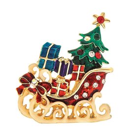 RAIN JEWELRY HOME FOR THE HOLIDAYS SLEIGH PIN
