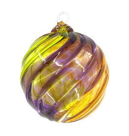 GLASS EYE PURPLE HAZE TWIST ORNAMENT