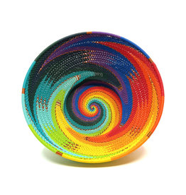 BASKETS OF AFRICA RAINBOW BOWL WITH BASE