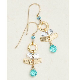 HOLLY YASHI CIEL SPARKLE EARRINGS - SKY BLUE