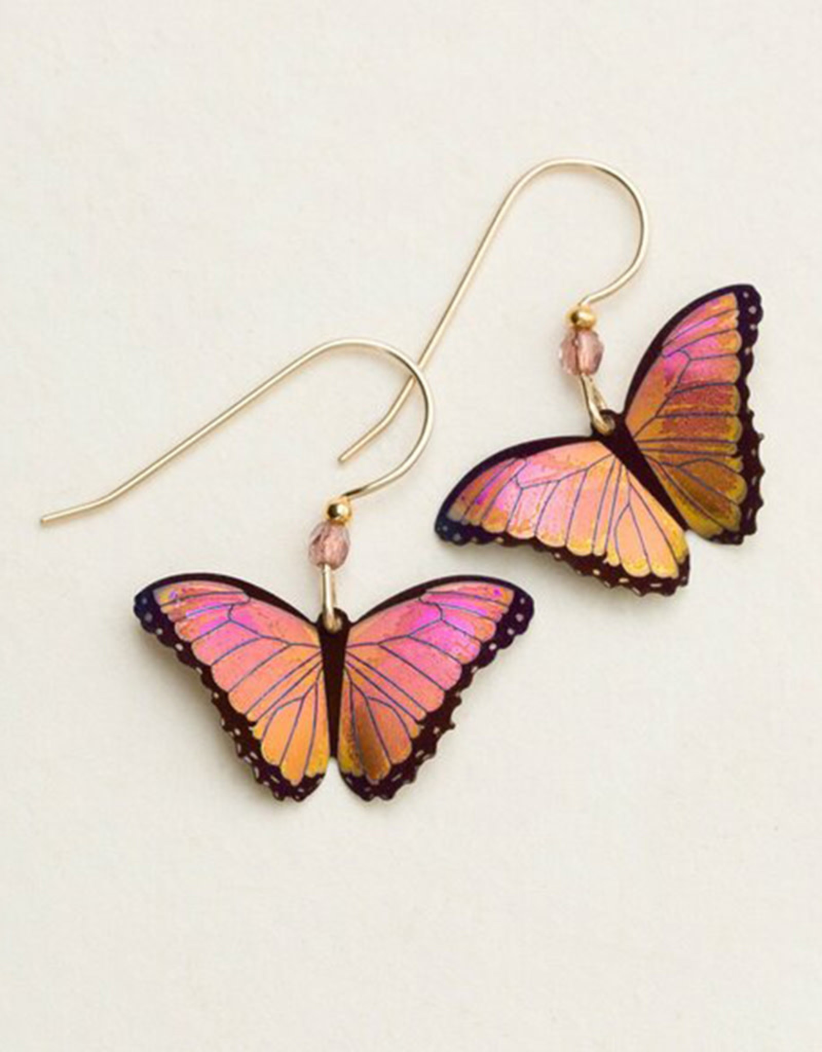 HOLLY YASHI BELLA BUTTERFLY EARRINGS - LIVING CORAL