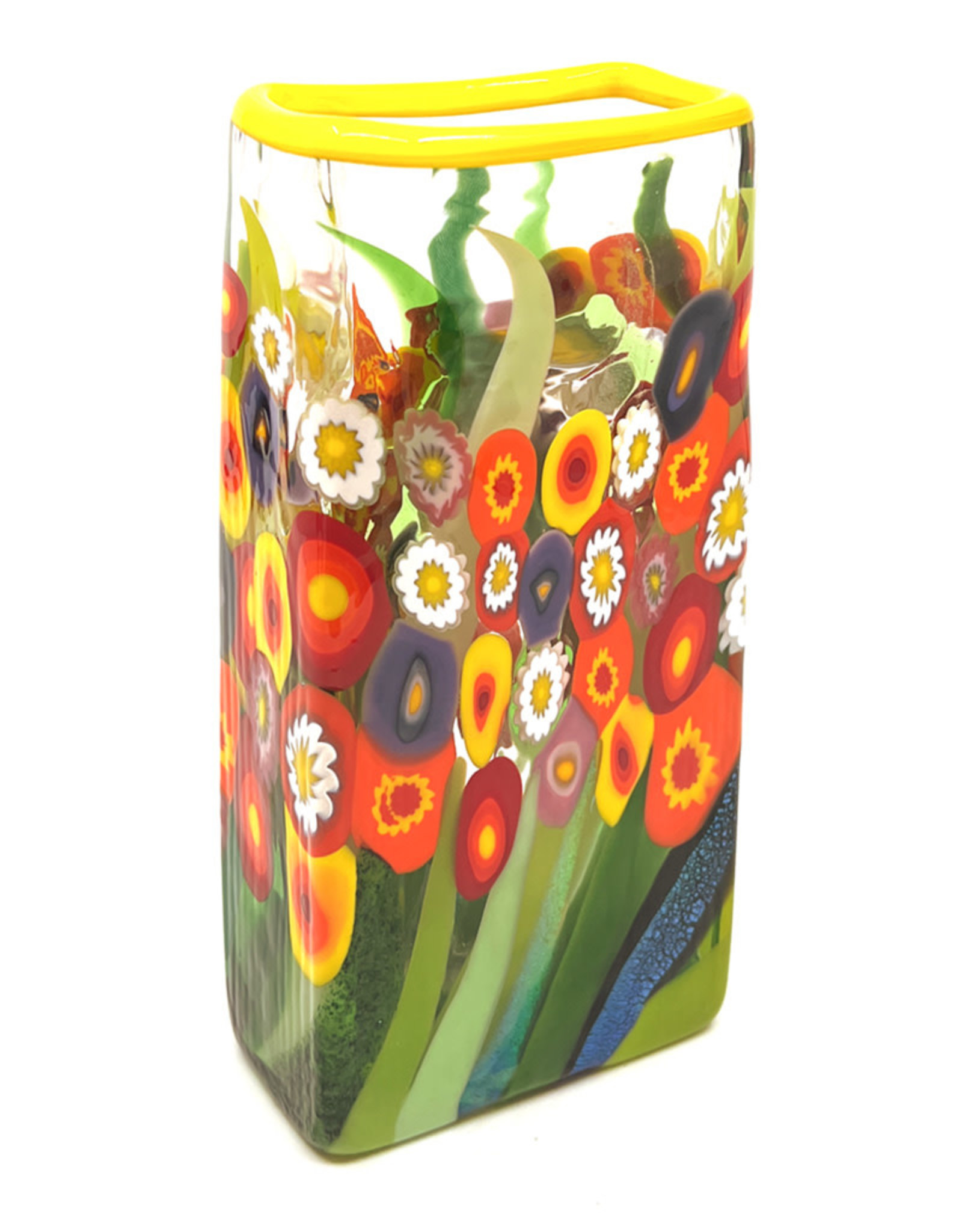 MAD ART CLEAR WILDFLOWER RECTANGLE VASE