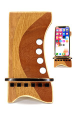 LOST ART WOODWORKS MARQUETRY INLAID PHONE STAND