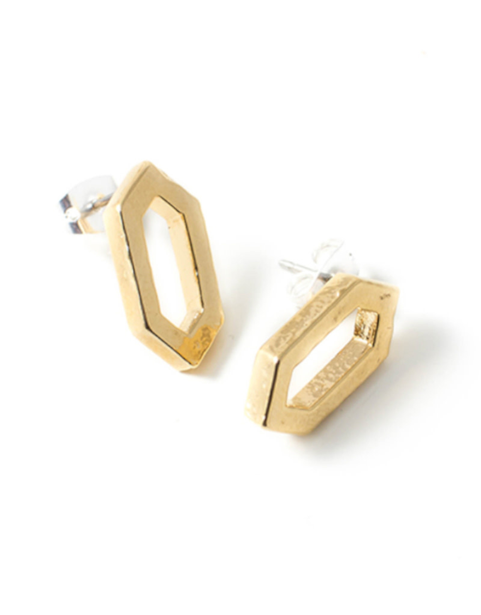 ANNE-MARIE CHAGNON CANCUN SHINY GOLD EARRINGS