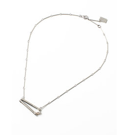 ANNE-MARIE CHAGNON BAO PEWTER & PEARL NECKLACE