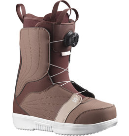 SALOMON WOMEN PEARL BOA DUSTY PINK/BURGUNDY SNOWBOARD BOOT