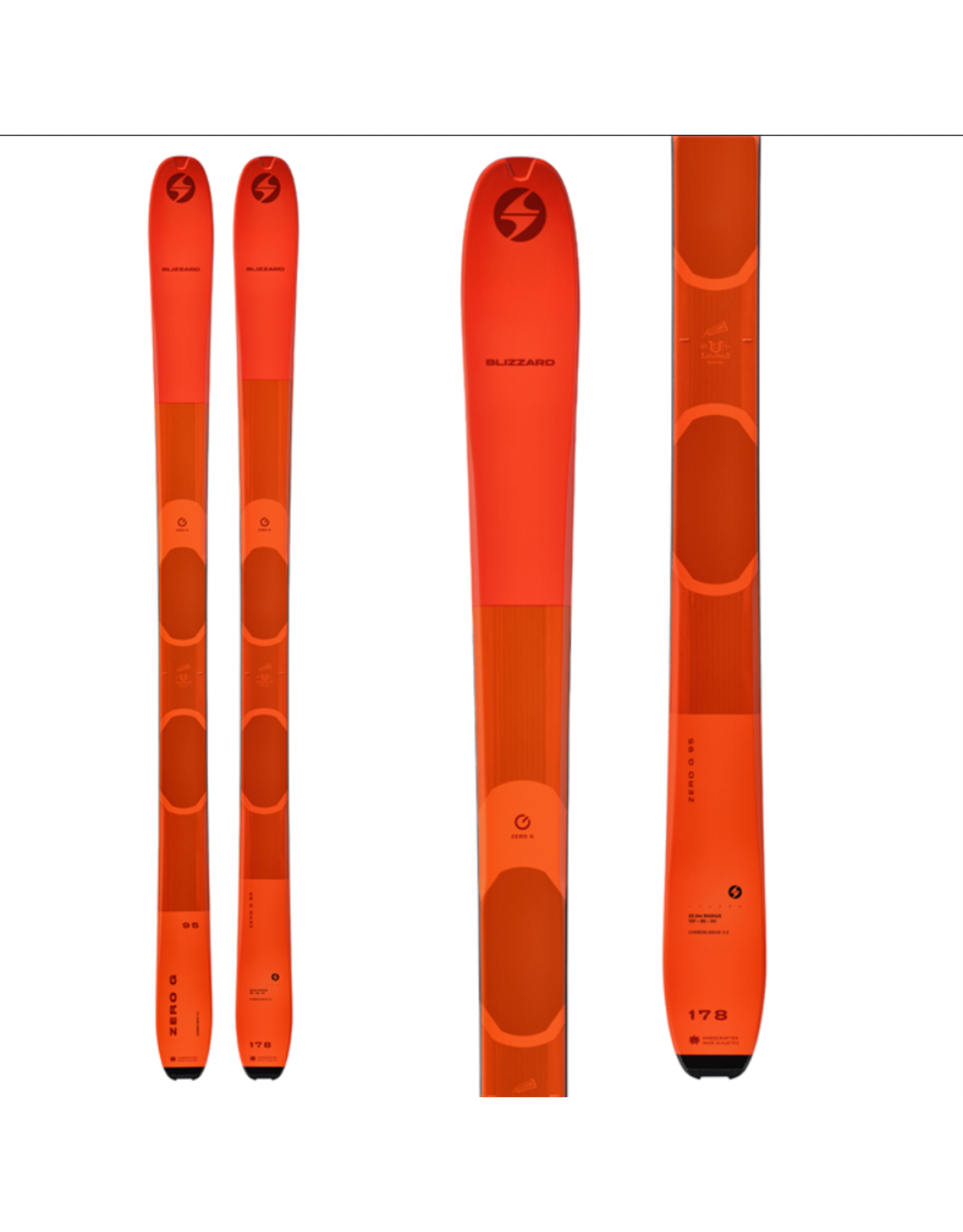 BLIZZARD ZERO G 95 SKI ORANGE