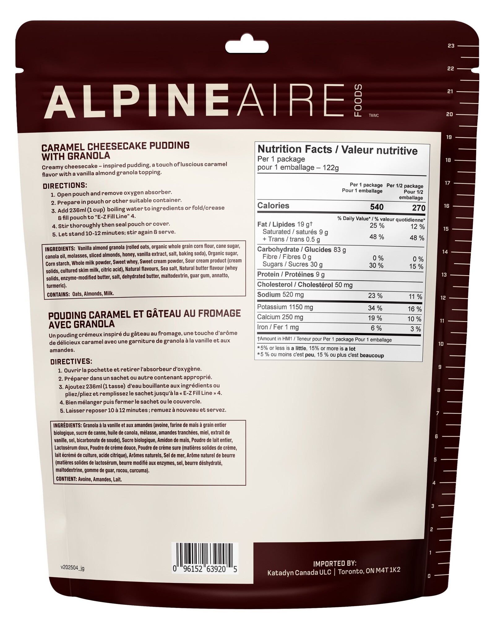 ALPINEAIRE CARAMEL CHEESECAKE PUDDING WITH GRANOLA