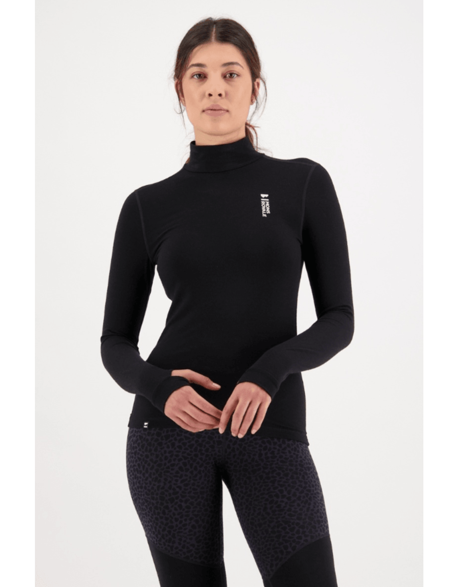 MONS ROYALE WOMEN CASCADE MERINO FLEX 200 MOCK NECK