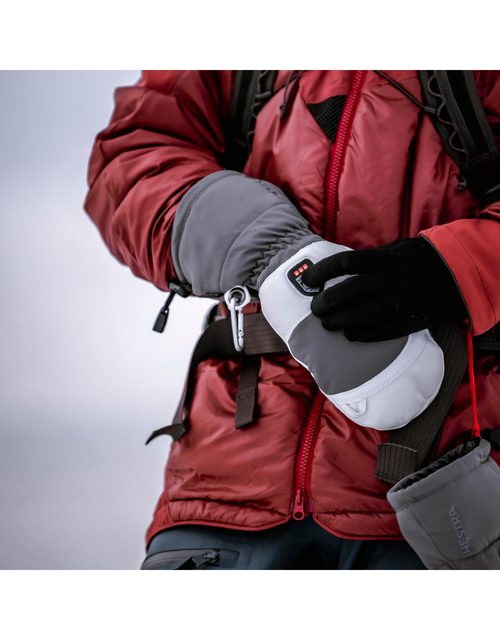 HESTRA FALL LINE BURGANDY MITT