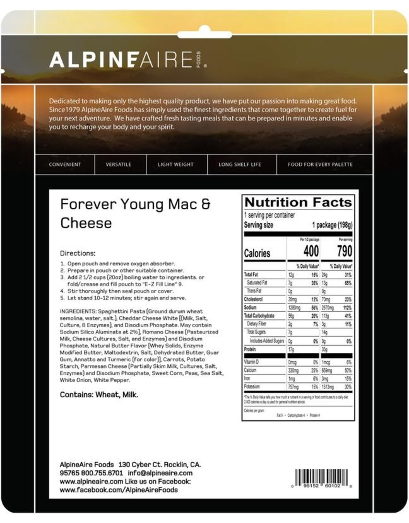 ALPINEAIRE FOREVER YOUNG MAC & CHEESE