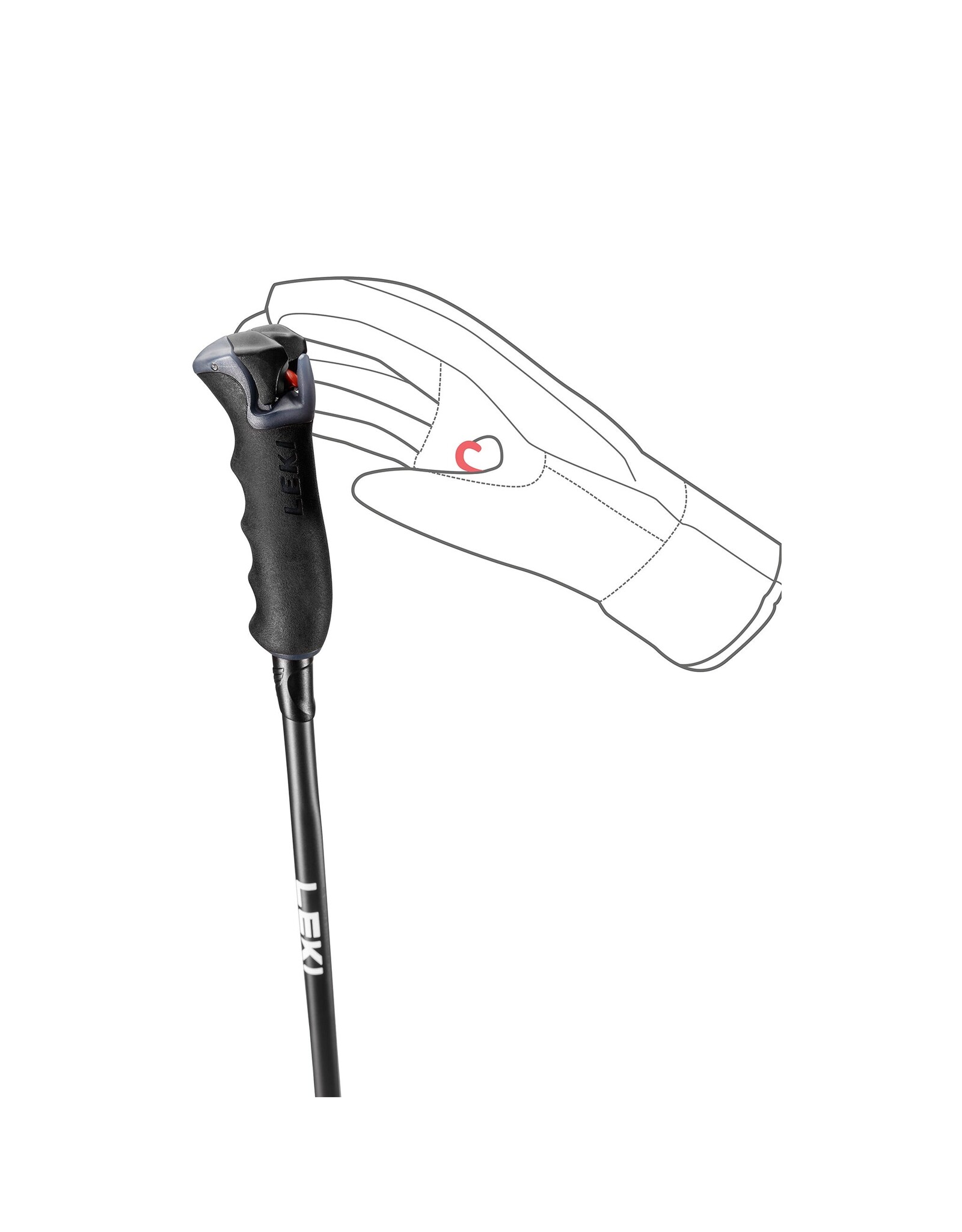 LEKI SPEED S BLACK/WHITE SKI POLE