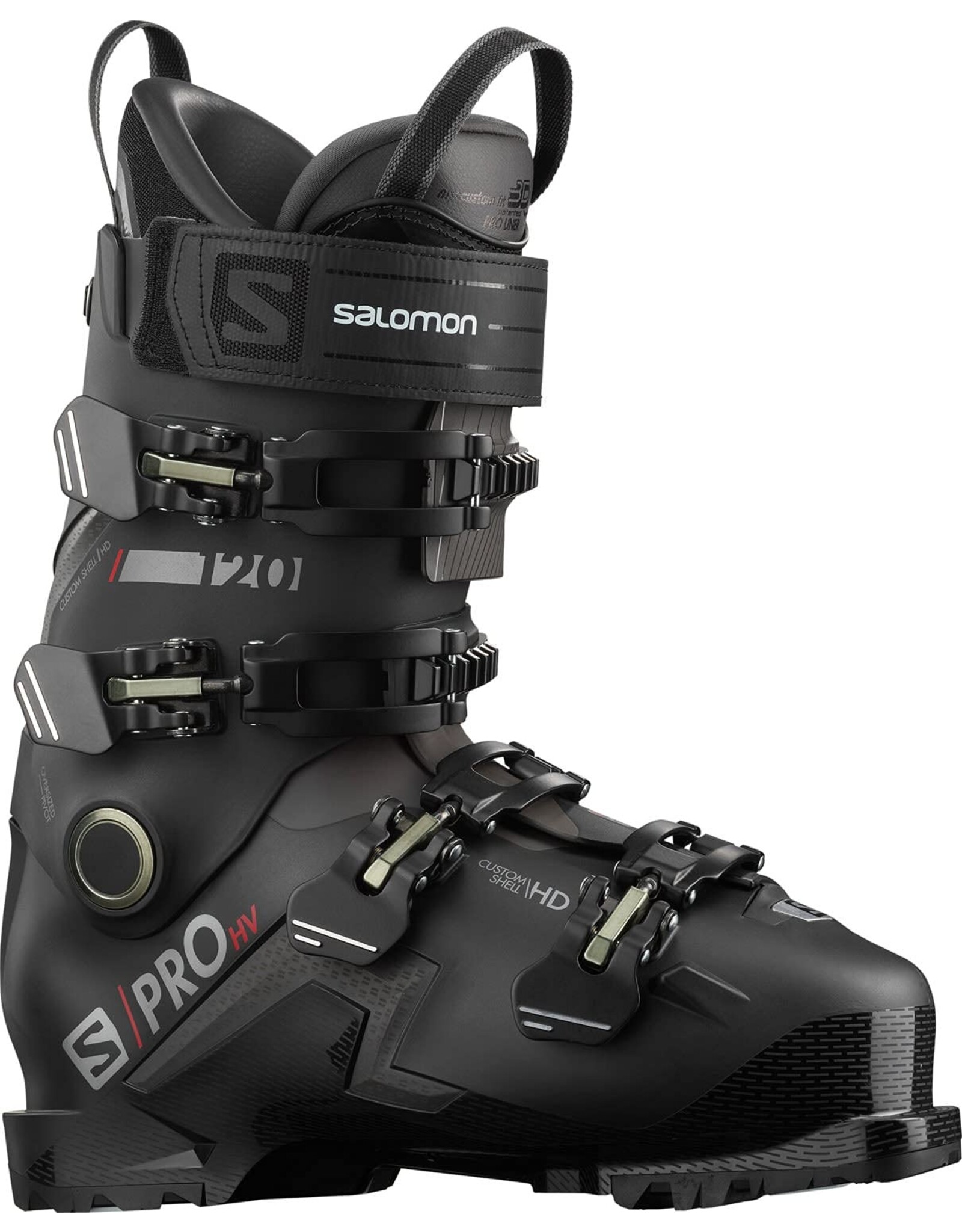 SALOMON MEN S/PRO HV 120 GW BLACK/RED SKI BOOT