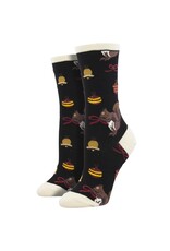 SOCKSMITH HAVE A SQUIRRELLY CHRISTMAS  BLACK