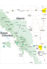 GEM TREK PUBLISHING CANADIAN ROCKIES MAP