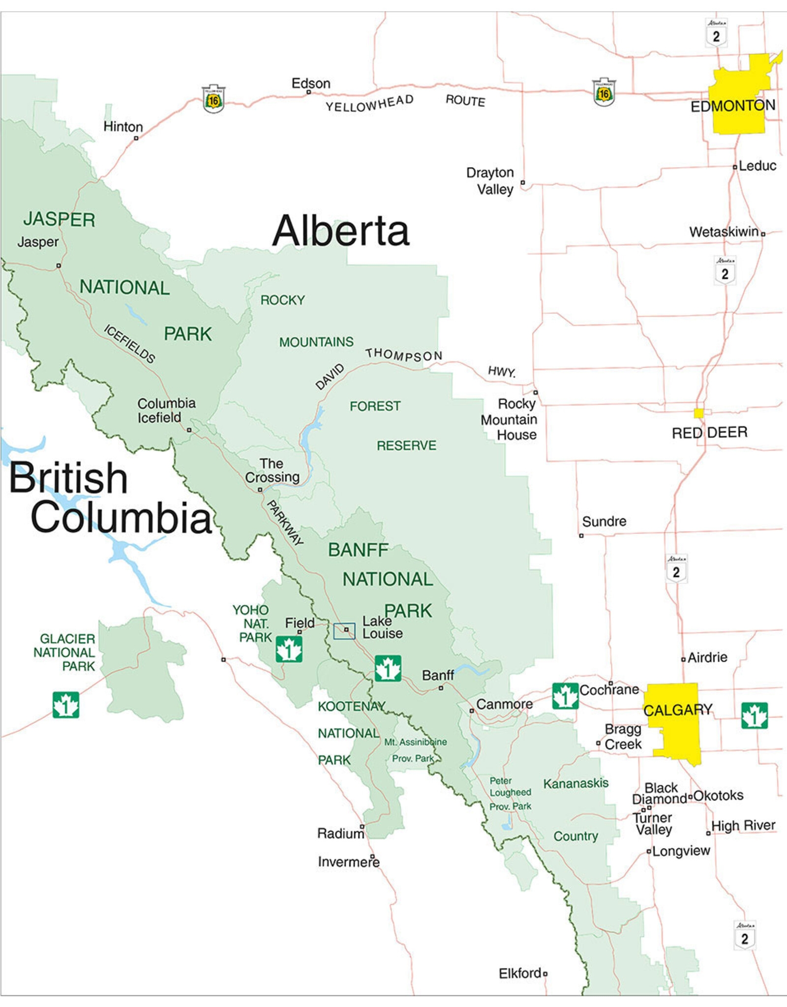 GEM TREK PUBLISHING CANADIAN ROCKIES MAP