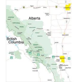 GEM TREK PUBLISHING CANADIAN ROCKIES MAP