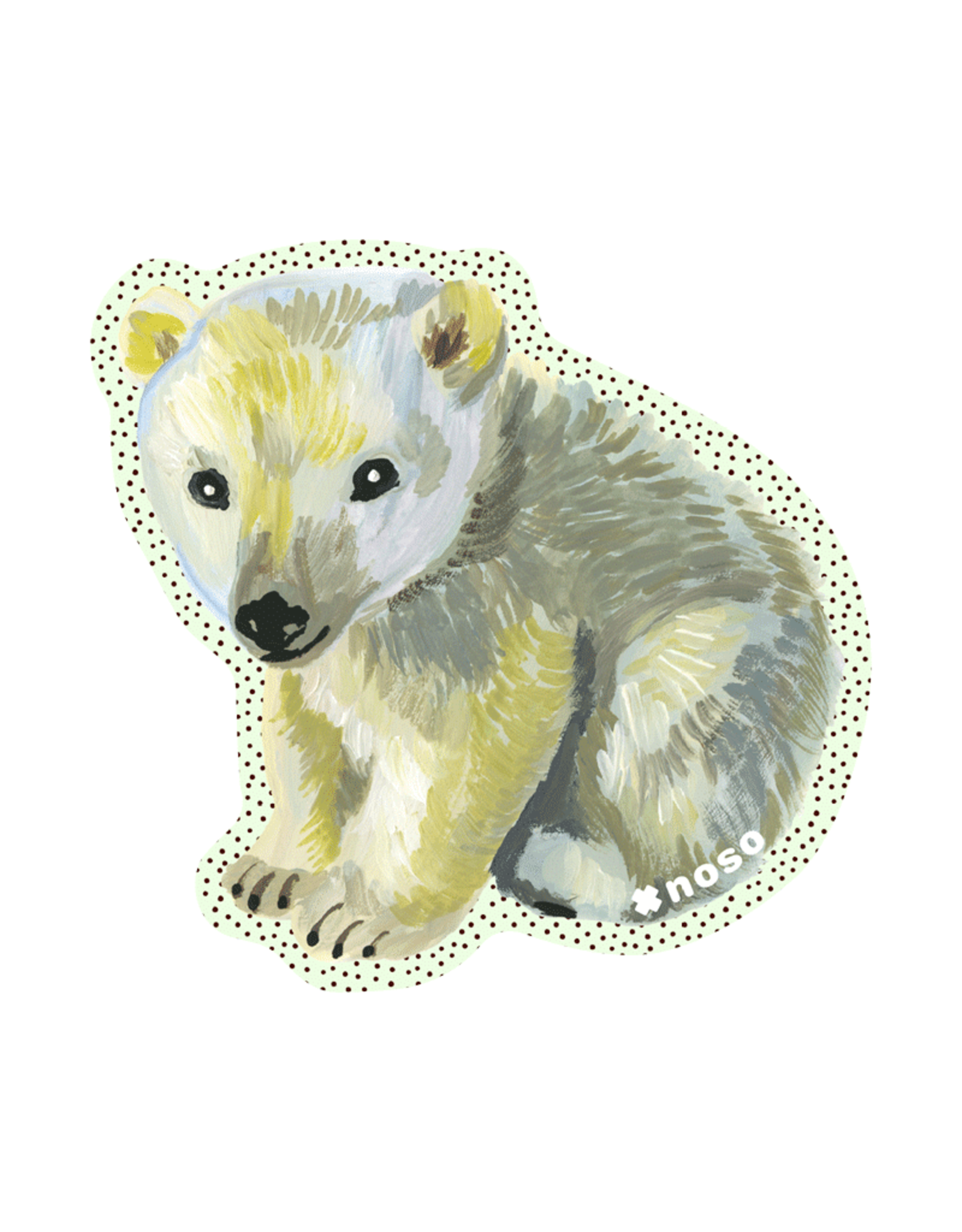 NOSO NOSO PATCH GRAY BEAR 2.5"