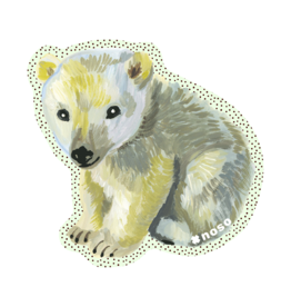 NOSO NOSO PATCH GRAY BEAR 2.5"
