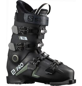 SALOMON MEN S/PRO 90 CS GW BLACK/GREEN OIL SKI BOOT