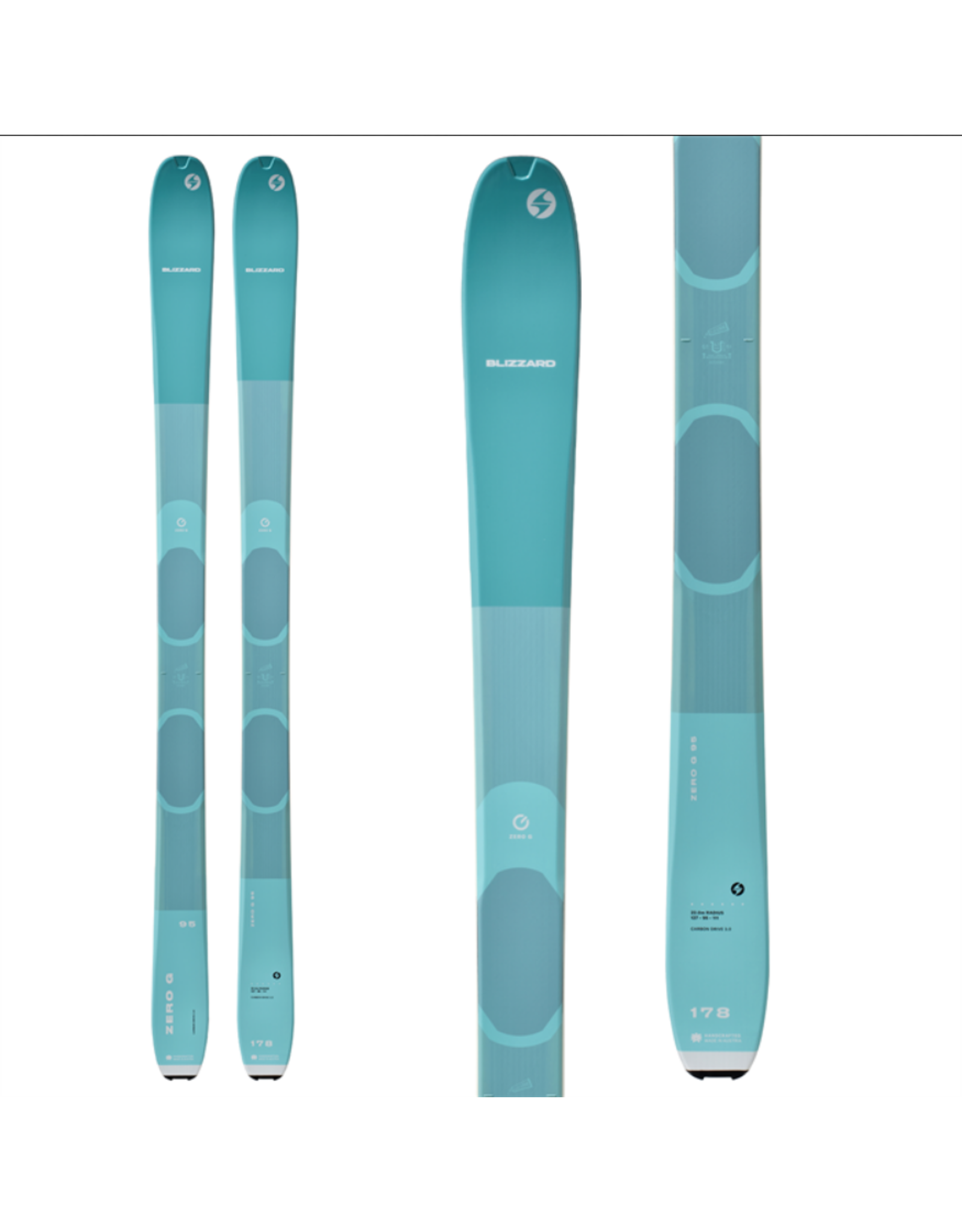 BLIZZARD WOMEN ZERO G 95 SKI LIGHT BLUE