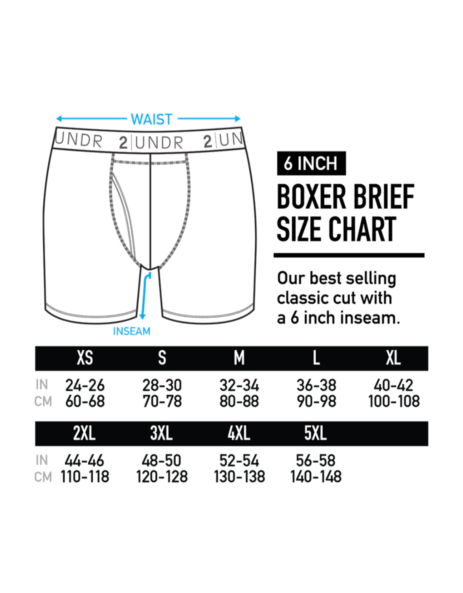 2UNDER SWING SHIFT BOXER BRIEF 6"