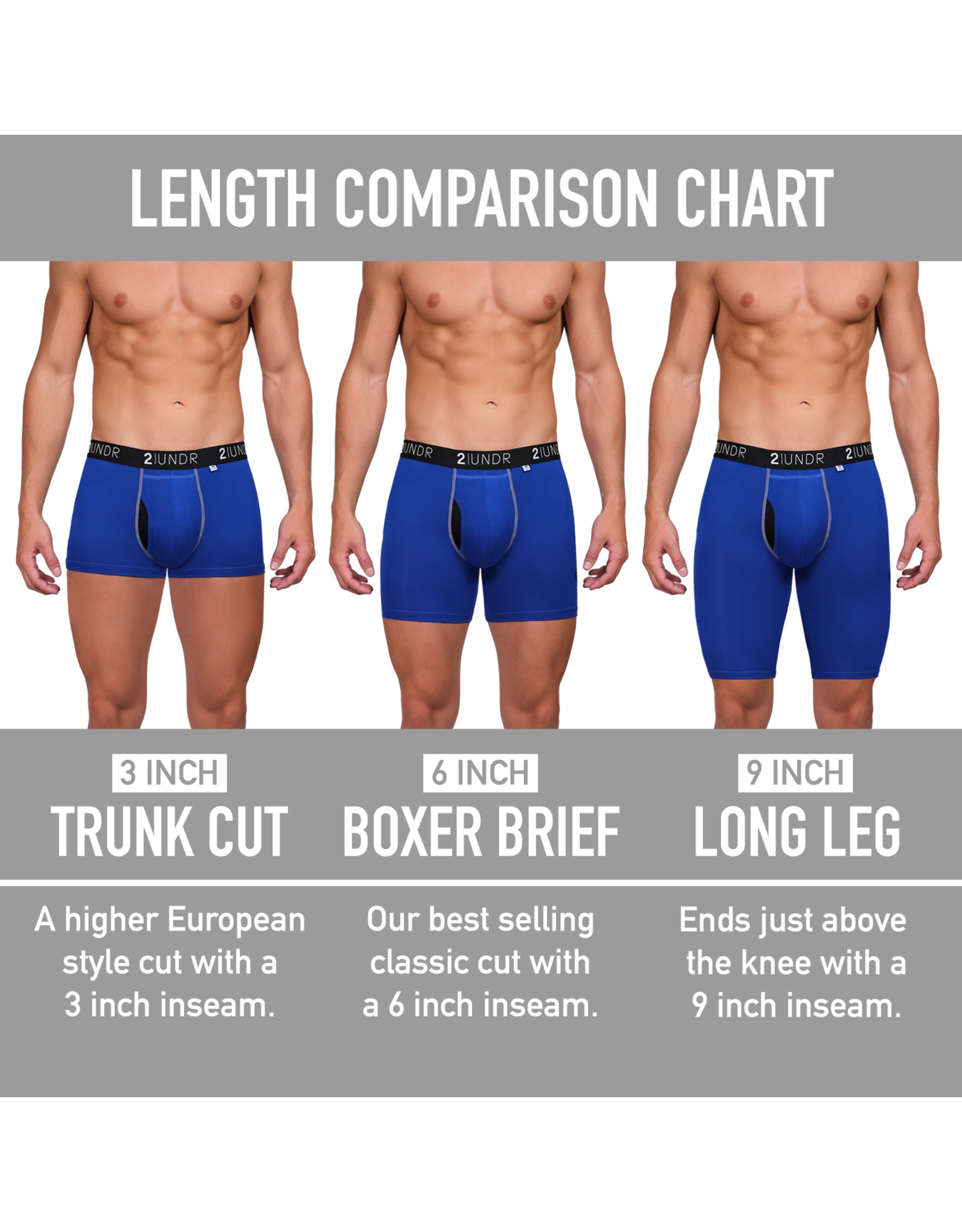 2UNDER SWING SHIFT BOXER BRIEF 6"