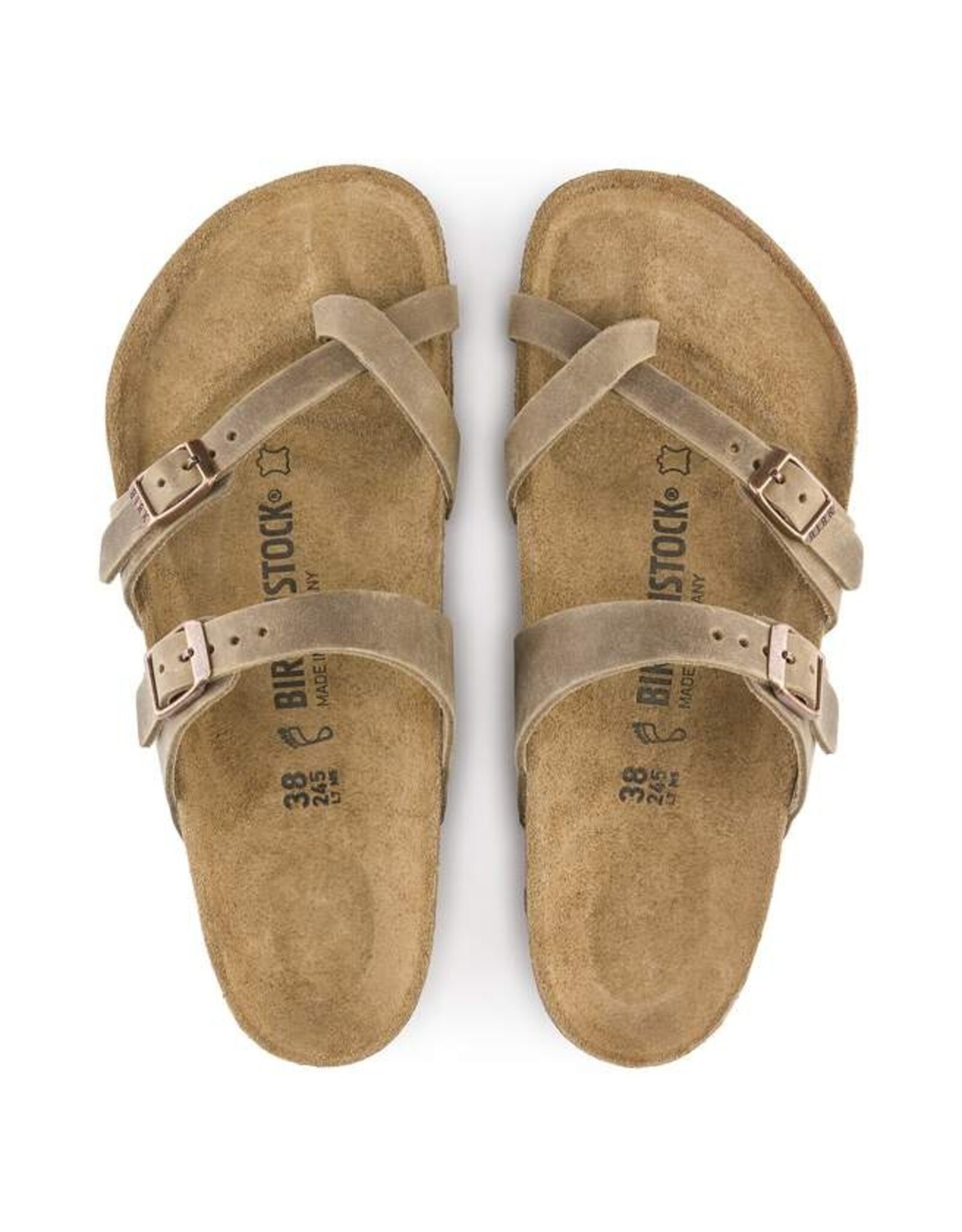 BIRKENSTOCK MAYARI TABACCO LEATHER NARROW SANDAL
