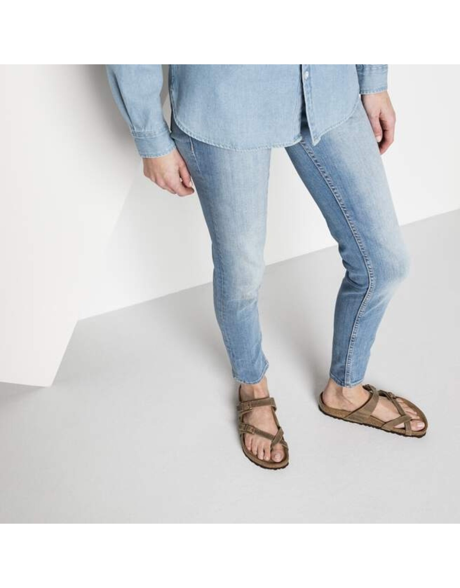 BIRKENSTOCK MAYARI TABACCO LEATHER NARROW SANDAL