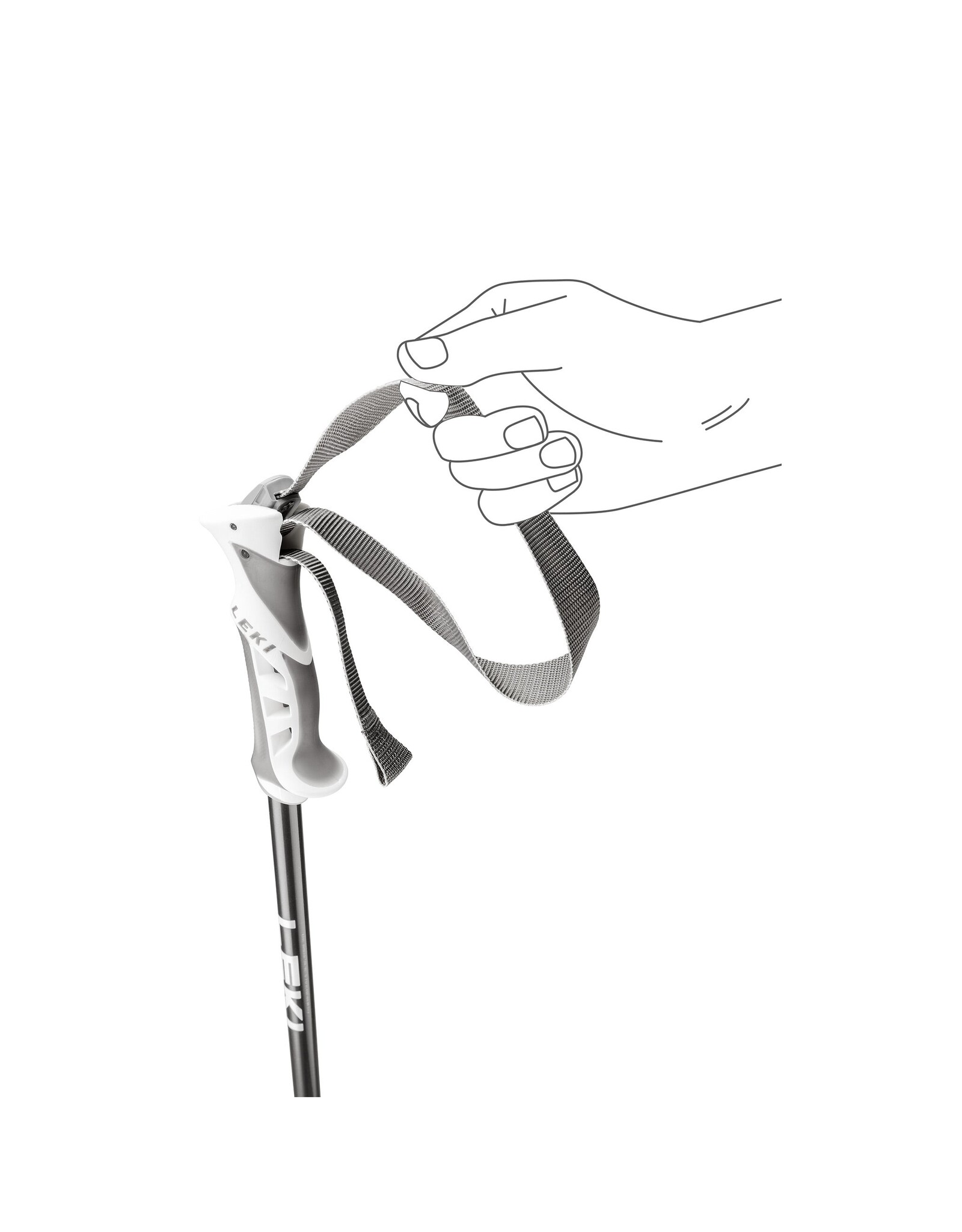 LEKI BLISS WHITE/ROSE GOLD SKI POLE