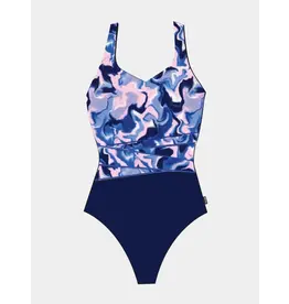 WOMEN MARBLE SWIRL SPLICE SUIT