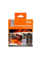 SOL EMERGENCY BIVY W/RESCUE WHISTLE - ORANGE