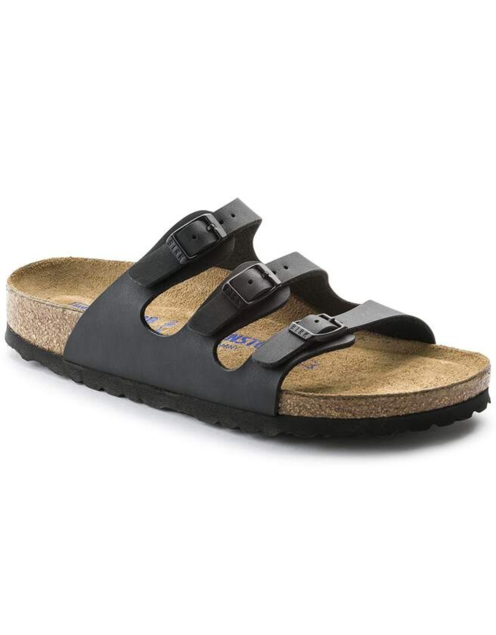 BIRKENSTOCK FLORIDA SOFT FOOTBED BLACK BIRKO-FLOR NARROW SANDAL