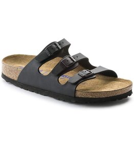 BIRKENSTOCK FLORIDA SOFT FOOTBED BLACK BIRKO-FLOR NARROW SANDAL