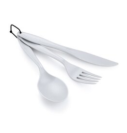 GSI OUTDOORS 3 PC RING CUTLERY SET - EGGSHELL