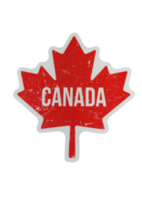 NORTHWEST RED CANADA LEAF  STICKER