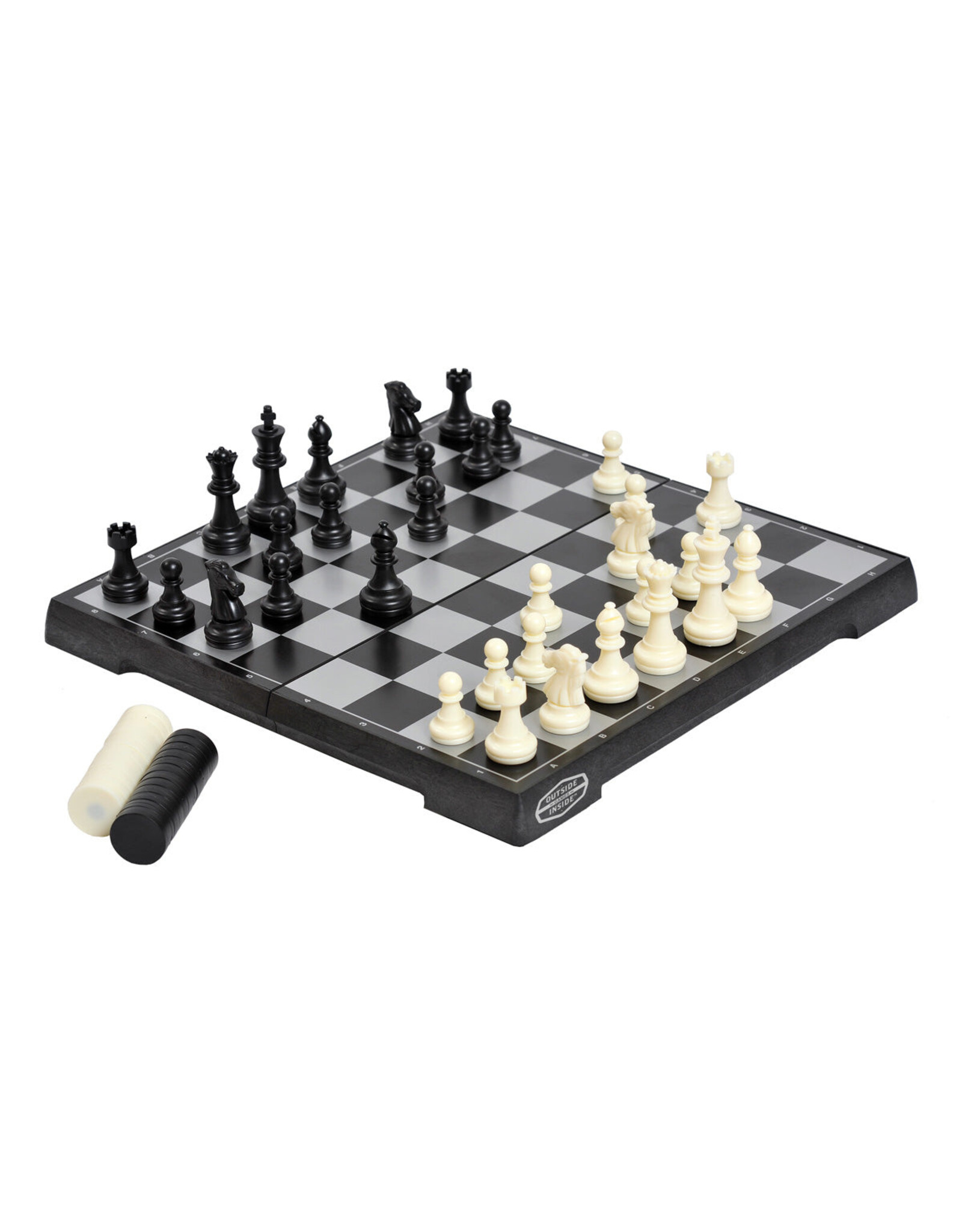 GSI OUTDOORS BASECAMP MAGNETIC CHESS/CHECKERS