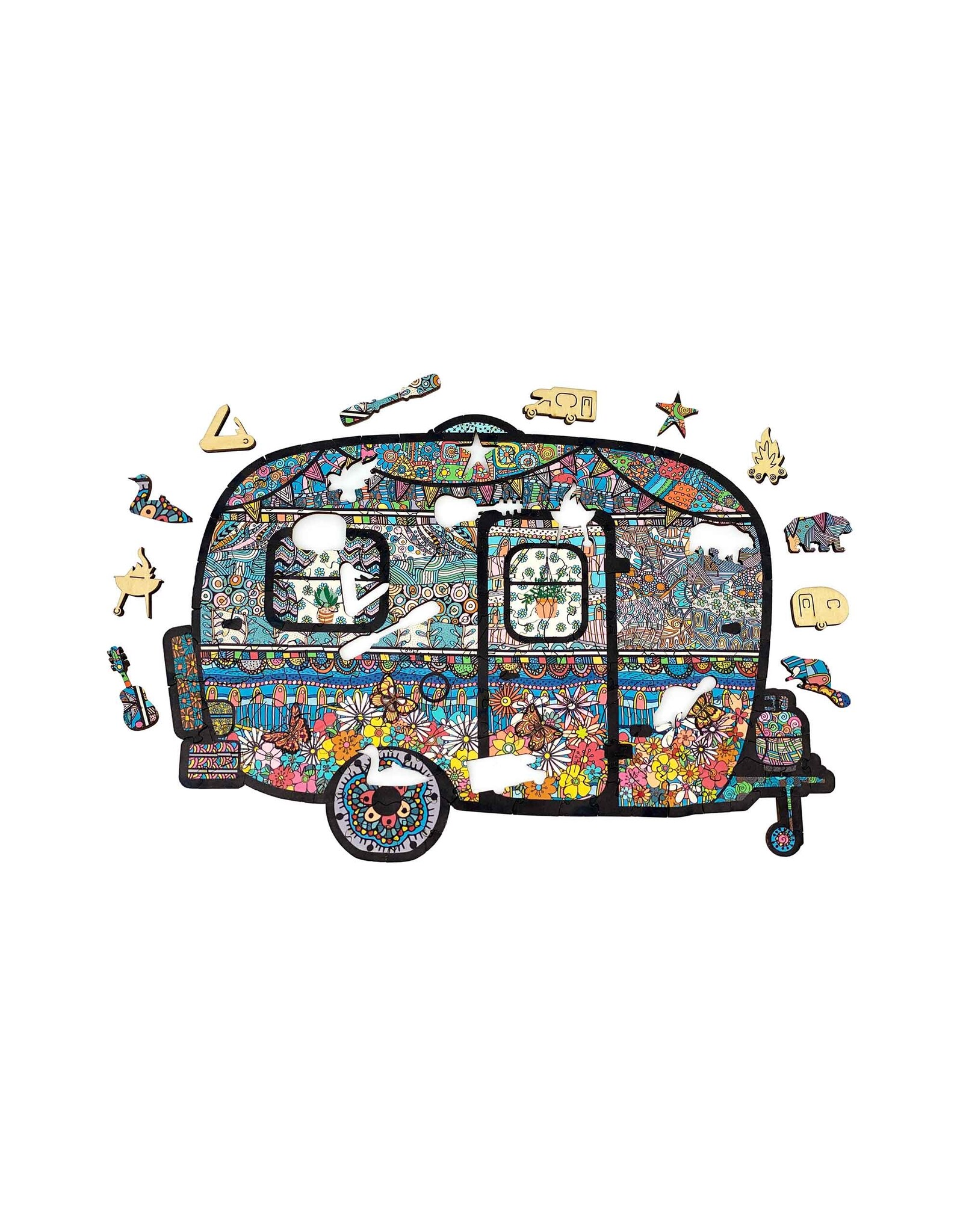 GSI OUTDOORS RETRO TRAILER WOOD PUZZLE