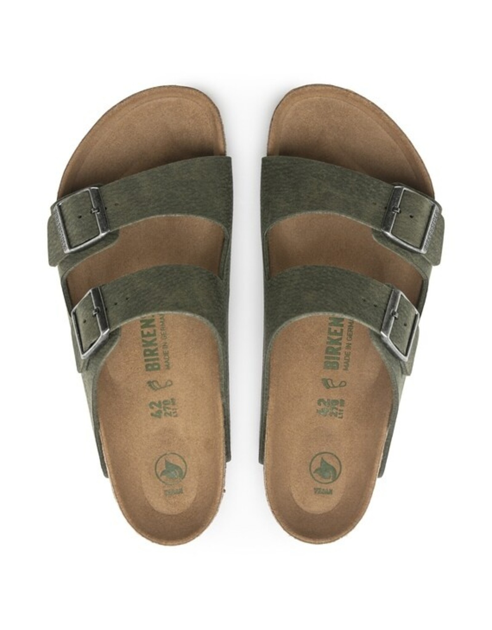 BIRKENSTOCK ARIZONA MF VEGAN DESSERT THYME SANDAL
