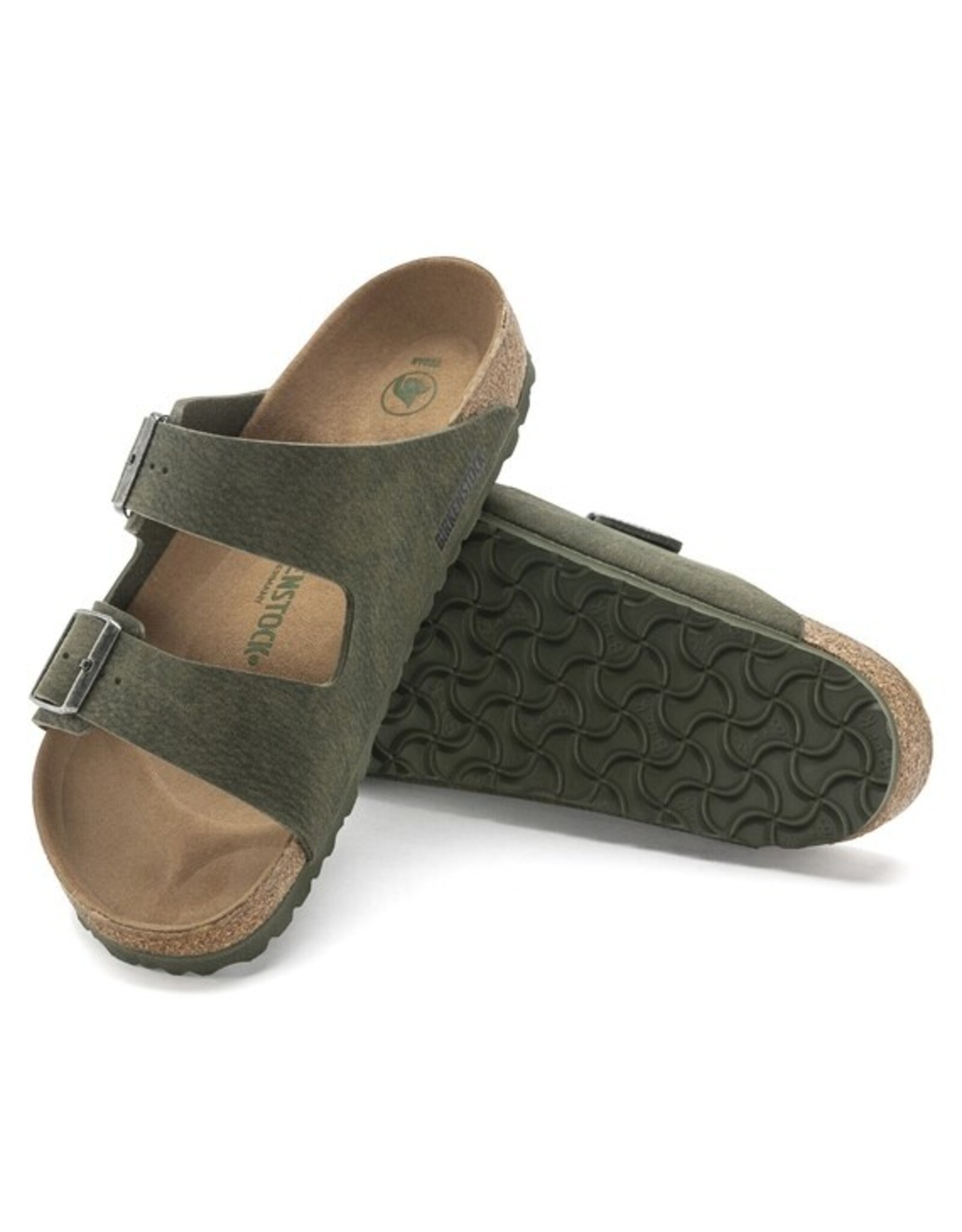 BIRKENSTOCK ARIZONA MF VEGAN DESSERT THYME SANDAL