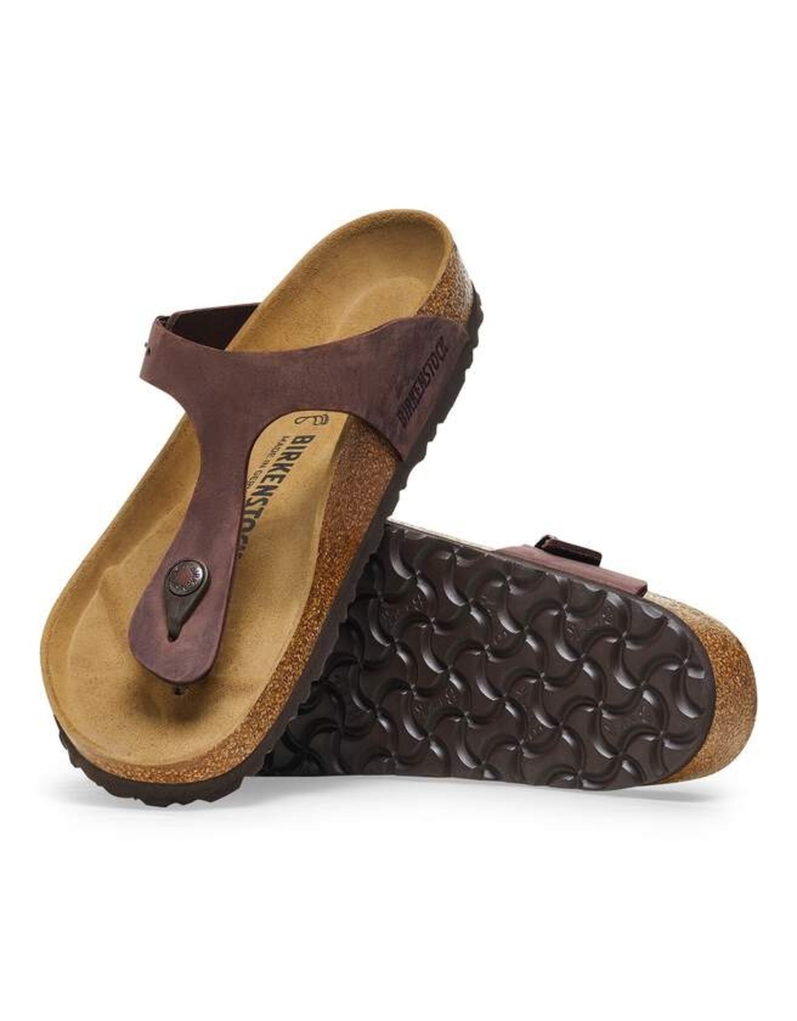 BIRKENSTOCK GIZEH HABANA OILED LEATHER SANDAL