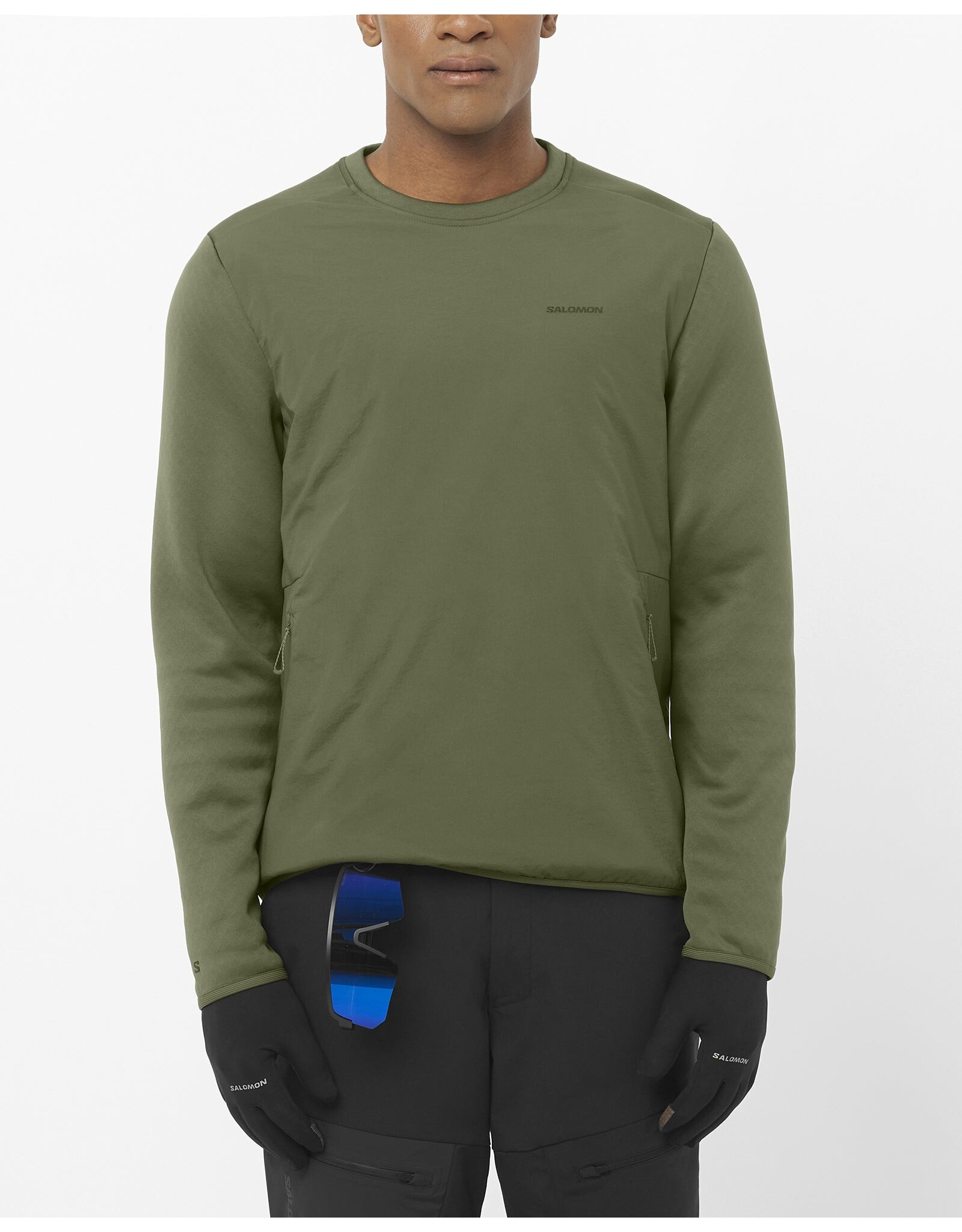 SALOMON MEN OUTLINE HYB WARM PULLOVER TOP