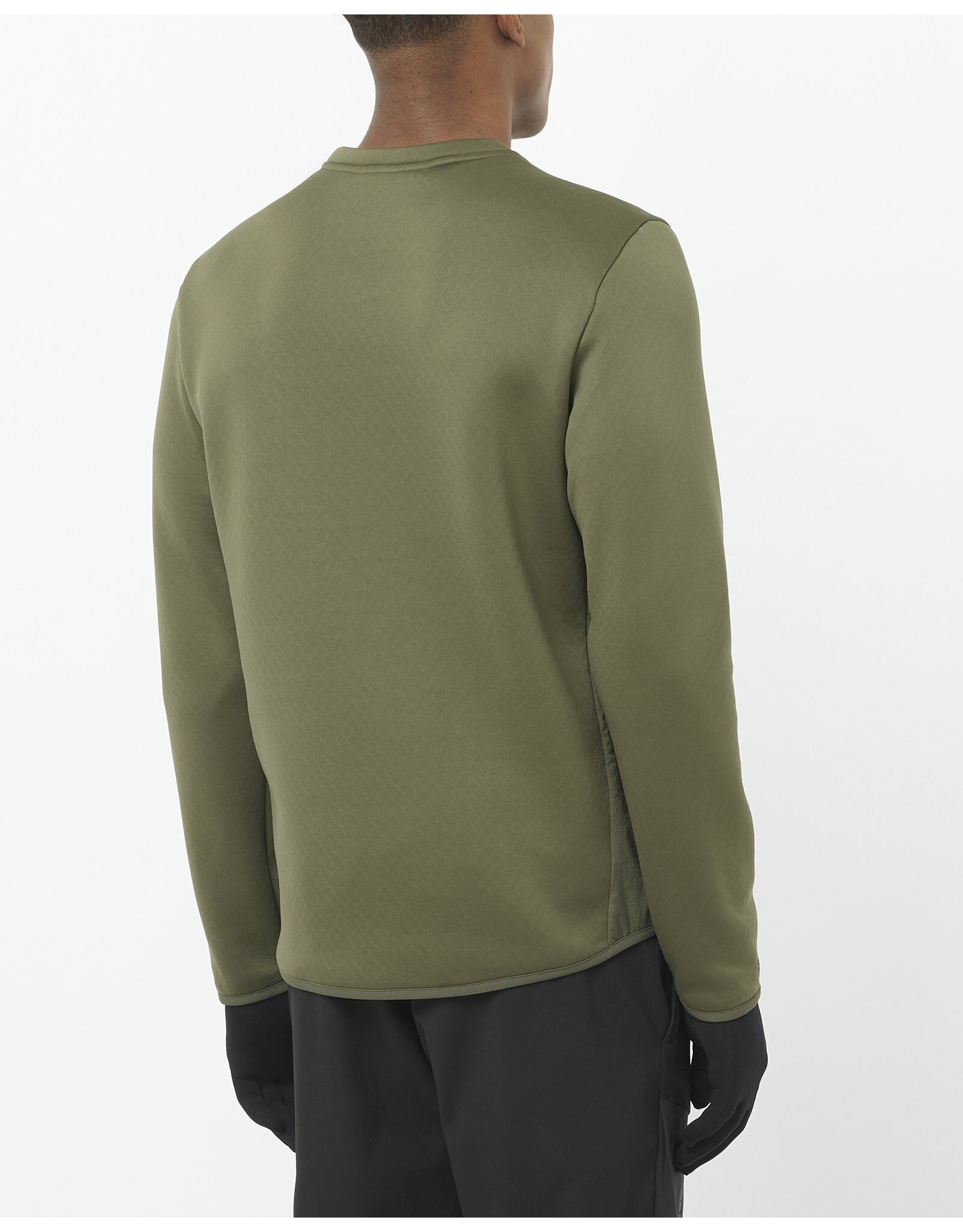 SALOMON MEN OUTLINE HYB WARM PULLOVER TOP
