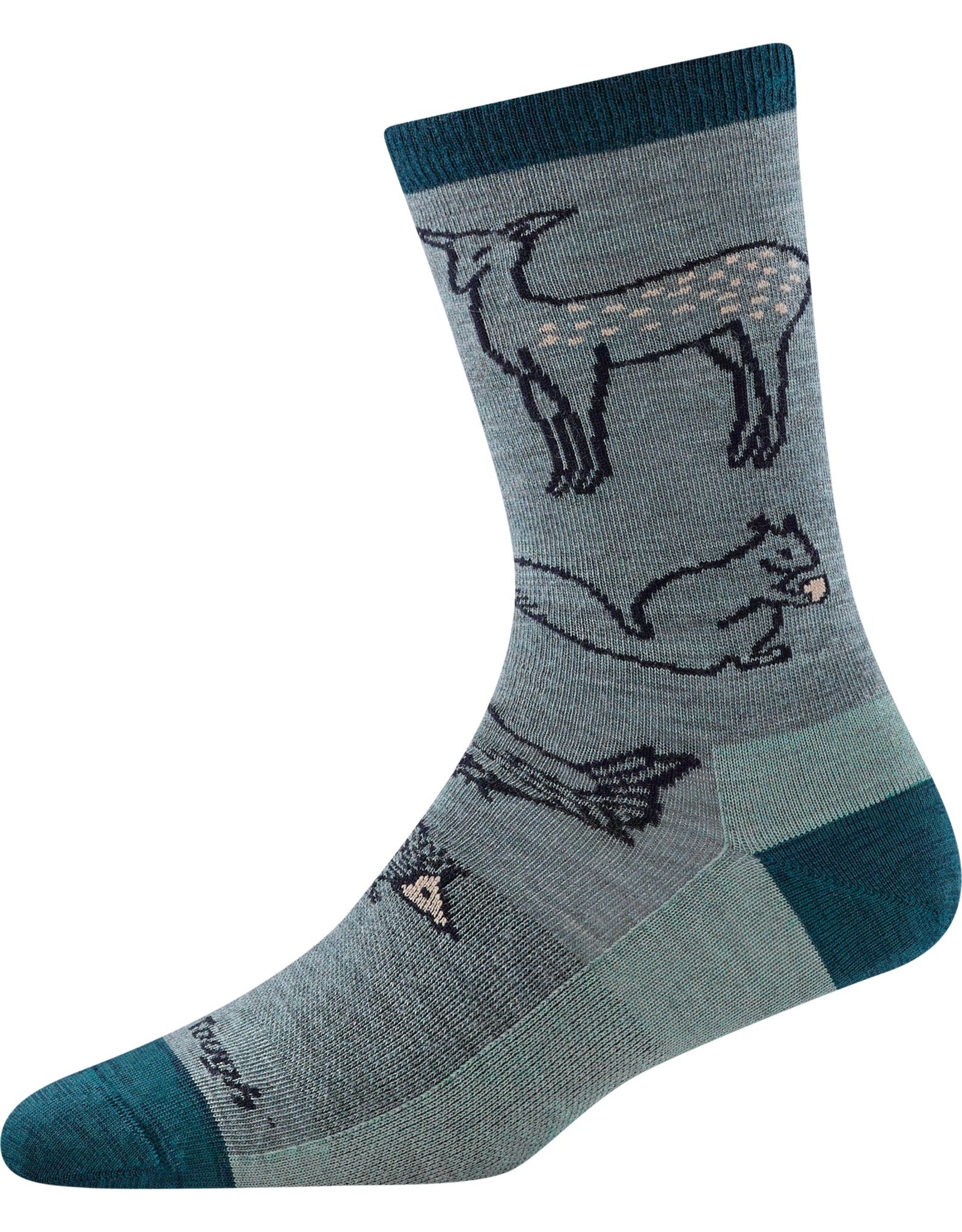 DARN TOUGH WOMEN  WOODLAND CREATURES CREW LT SOCK