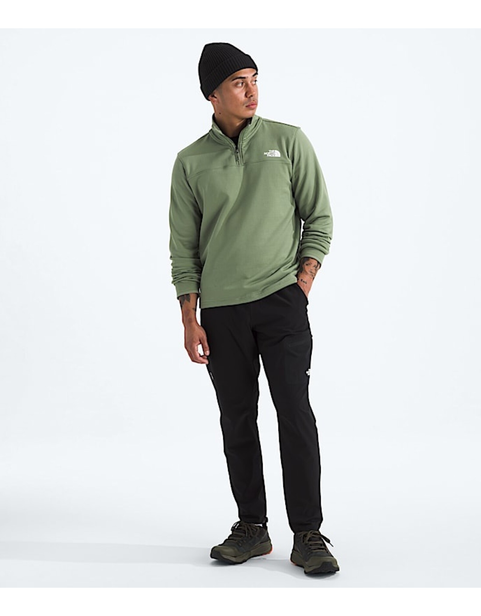 THE NORTH FACE MEN'S CEDAR TRAIL GRID FLEECE ¼ ZIP
