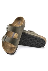 BIRKENSTOCK ARIZONA FL WB FADED KHAKI LEATHER SANDAL