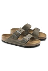 BIRKENSTOCK ARIZONA FL WB FADED KHAKI LEATHER SANDAL