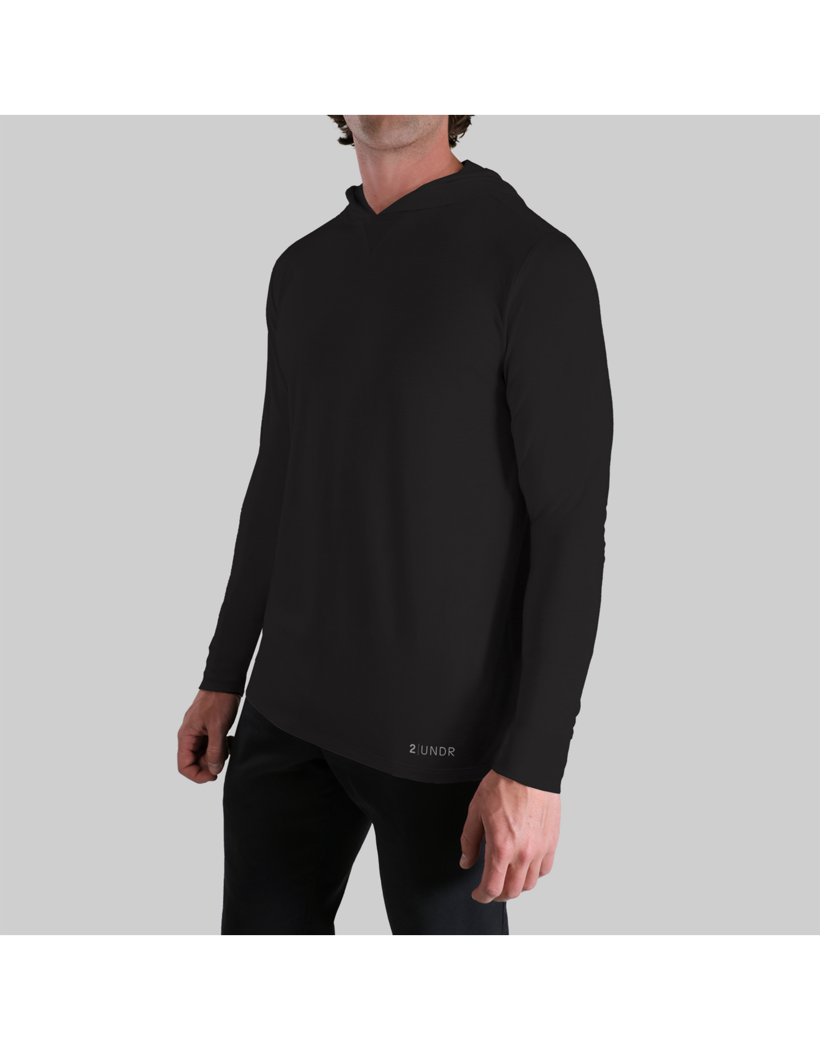 2UNDER 2UNDR All Day LS Hooded Tee